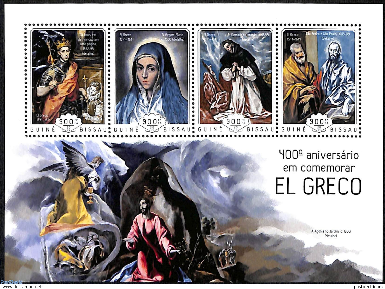 Guinea Bissau 2014 El Greco, Mint NH, Art - Paintings - Guinea-Bissau