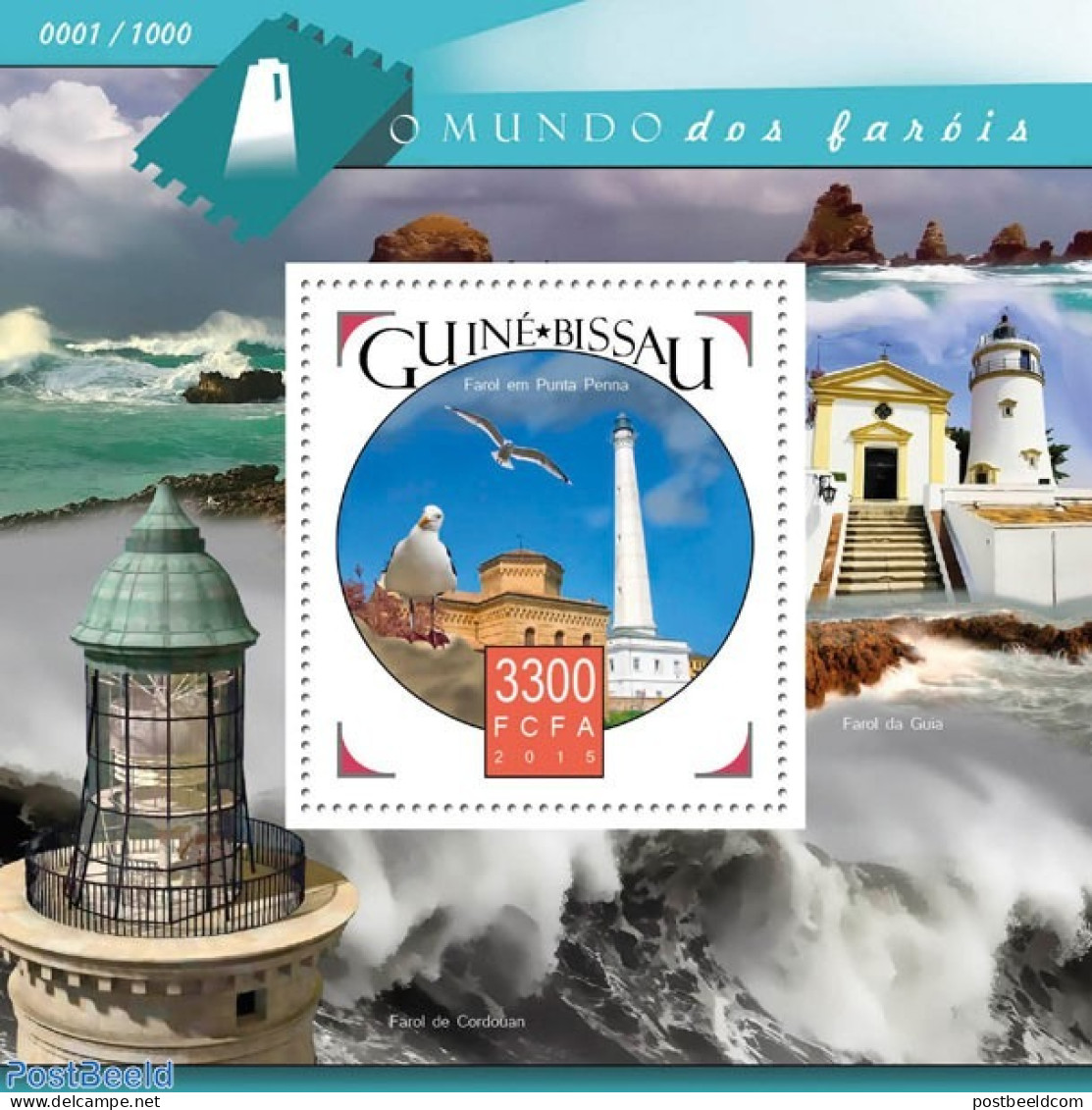 Guinea Bissau 2015 Lighthouses, Mint NH, Nature - Various - Birds - Lighthouses & Safety At Sea - Leuchttürme