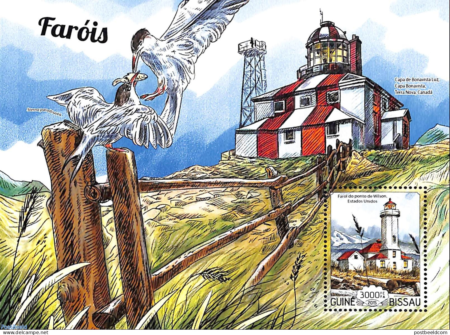 Guinea Bissau 2015 Lighthouses, Mint NH, Nature - Various - Birds - Lighthouses & Safety At Sea - Fari