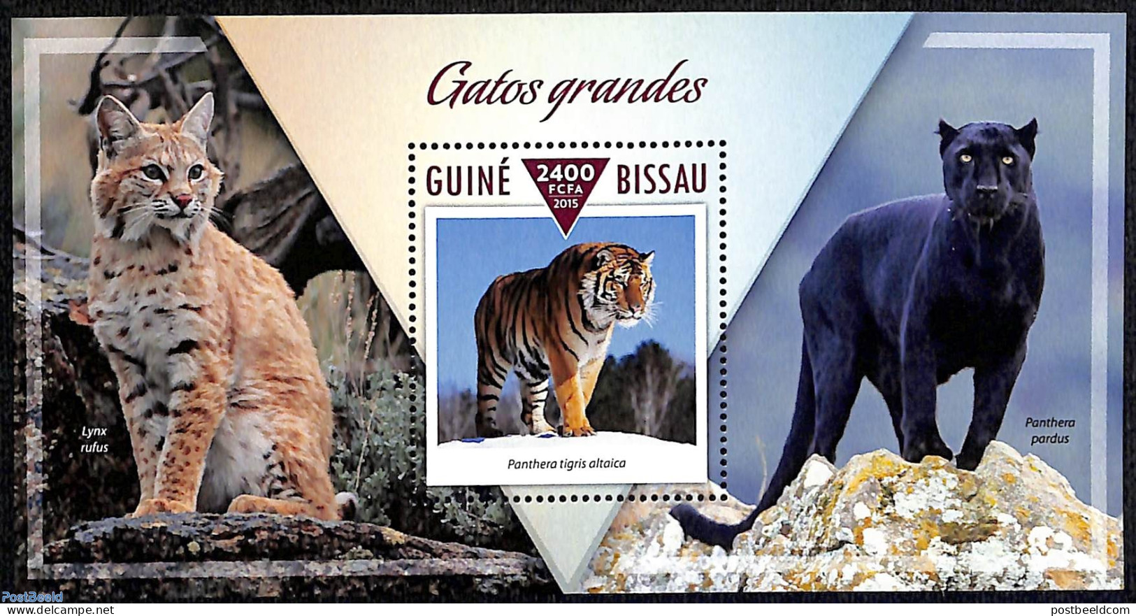 Guinea Bissau 2015 Big Cats, Mint NH, Nature - Cat Family - Guinée-Bissau