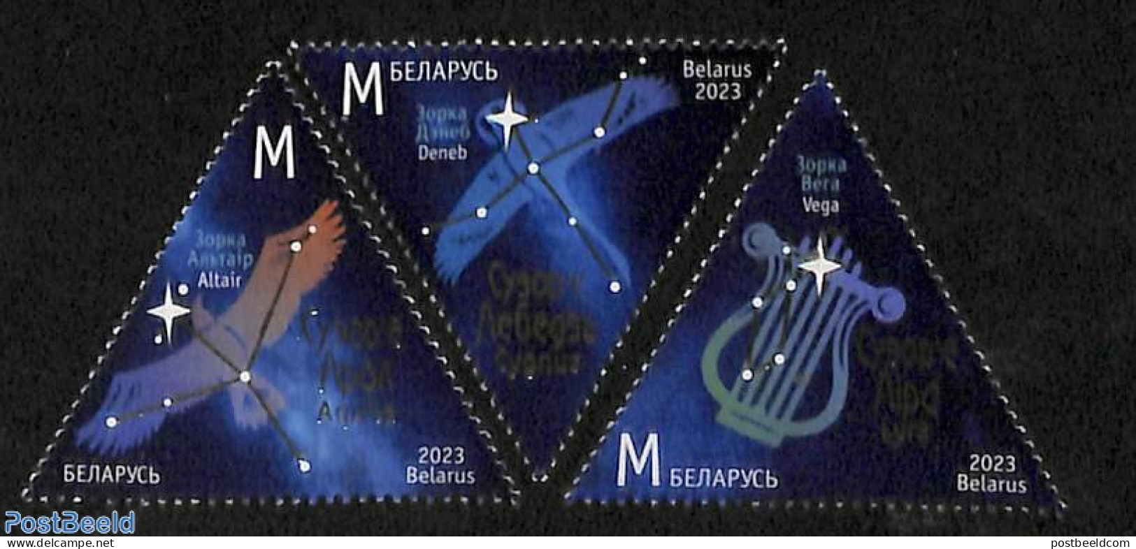 Belarus 2023 Zodiac 3v, Mint NH, Science - Astronomy - Triangle Stamps - Astrologie