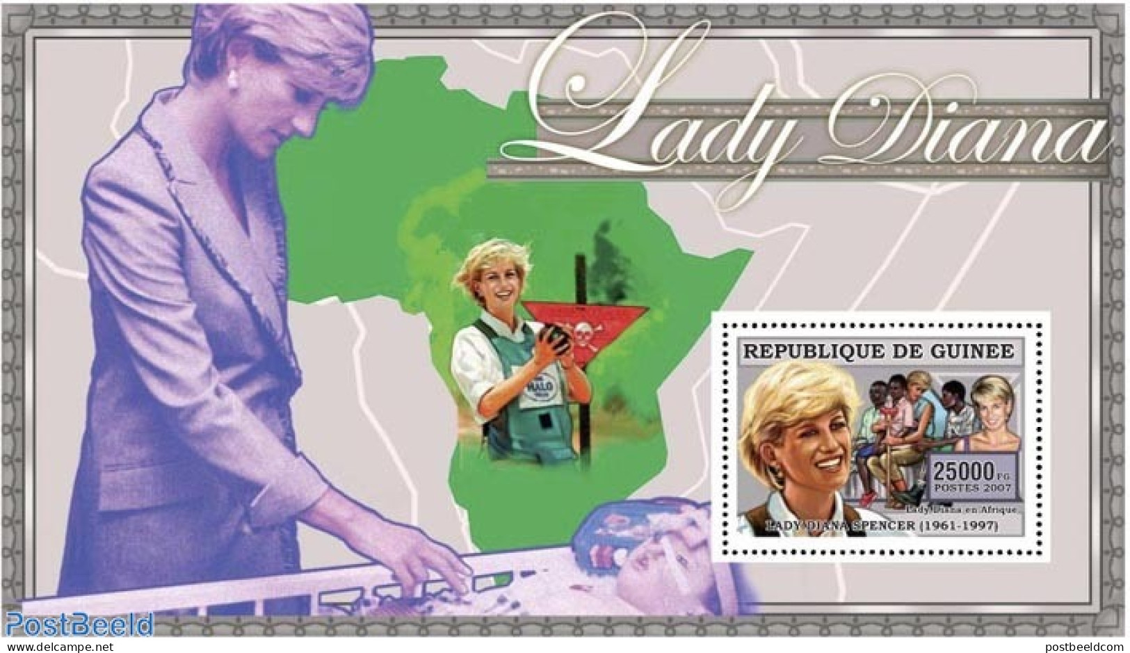 Guinea, Republic 2006 Lady Diana, Mint NH, History - Charles & Diana - Königshäuser, Adel