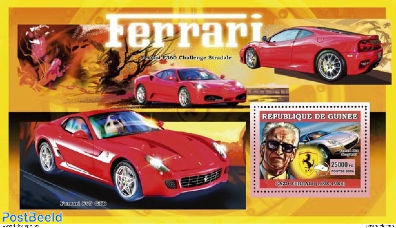 Guinea, Republic 2006 Ferrari, Mint NH, Transport - Ferrari - Automobili