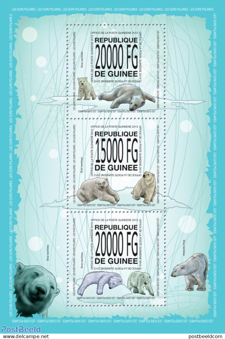 Guinea, Republic 2013 Polar Bears, Mint NH, Nature - Bears - Autres & Non Classés