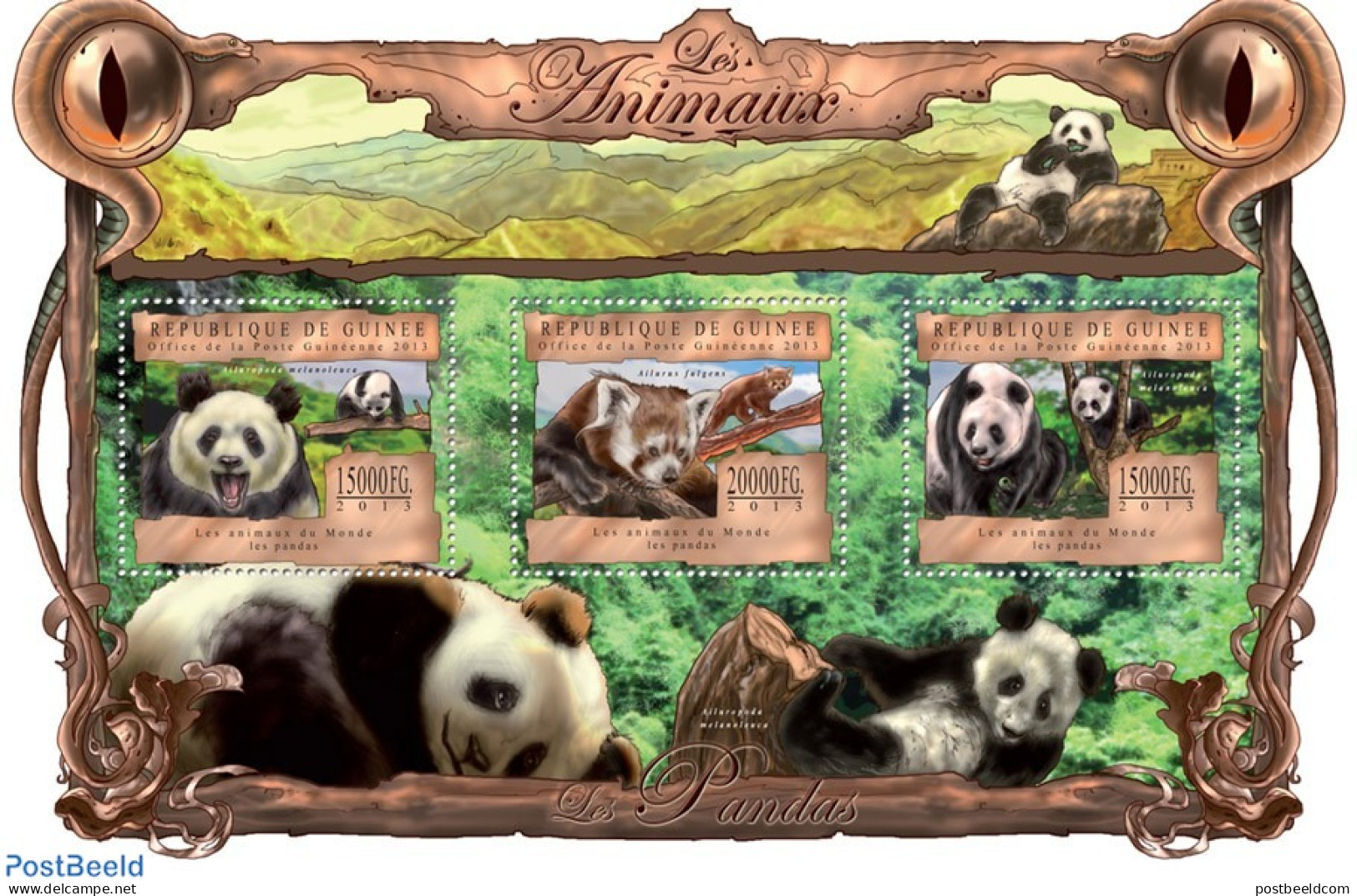 Guinea, Republic 2013 Pandas, Mint NH, Nature - Pandas - Autres & Non Classés