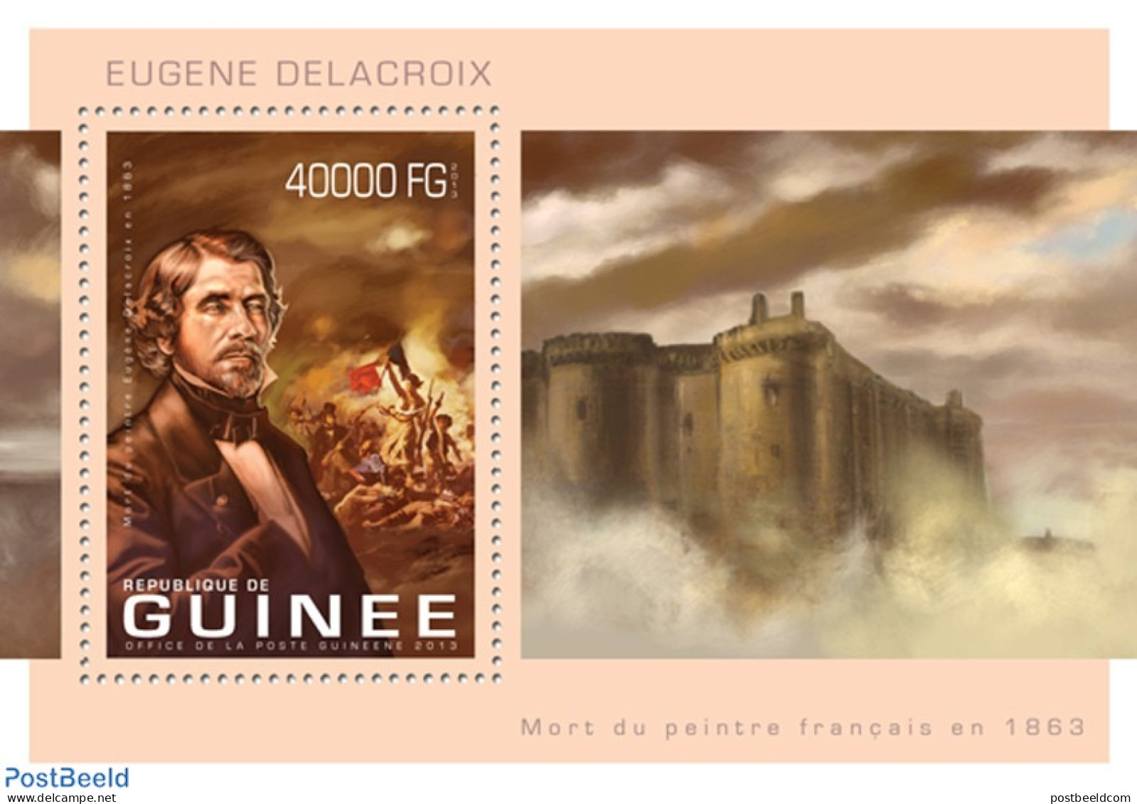Guinea, Republic 2013 Eugene Delacroix, Mint NH, Art - Paintings - Autres & Non Classés