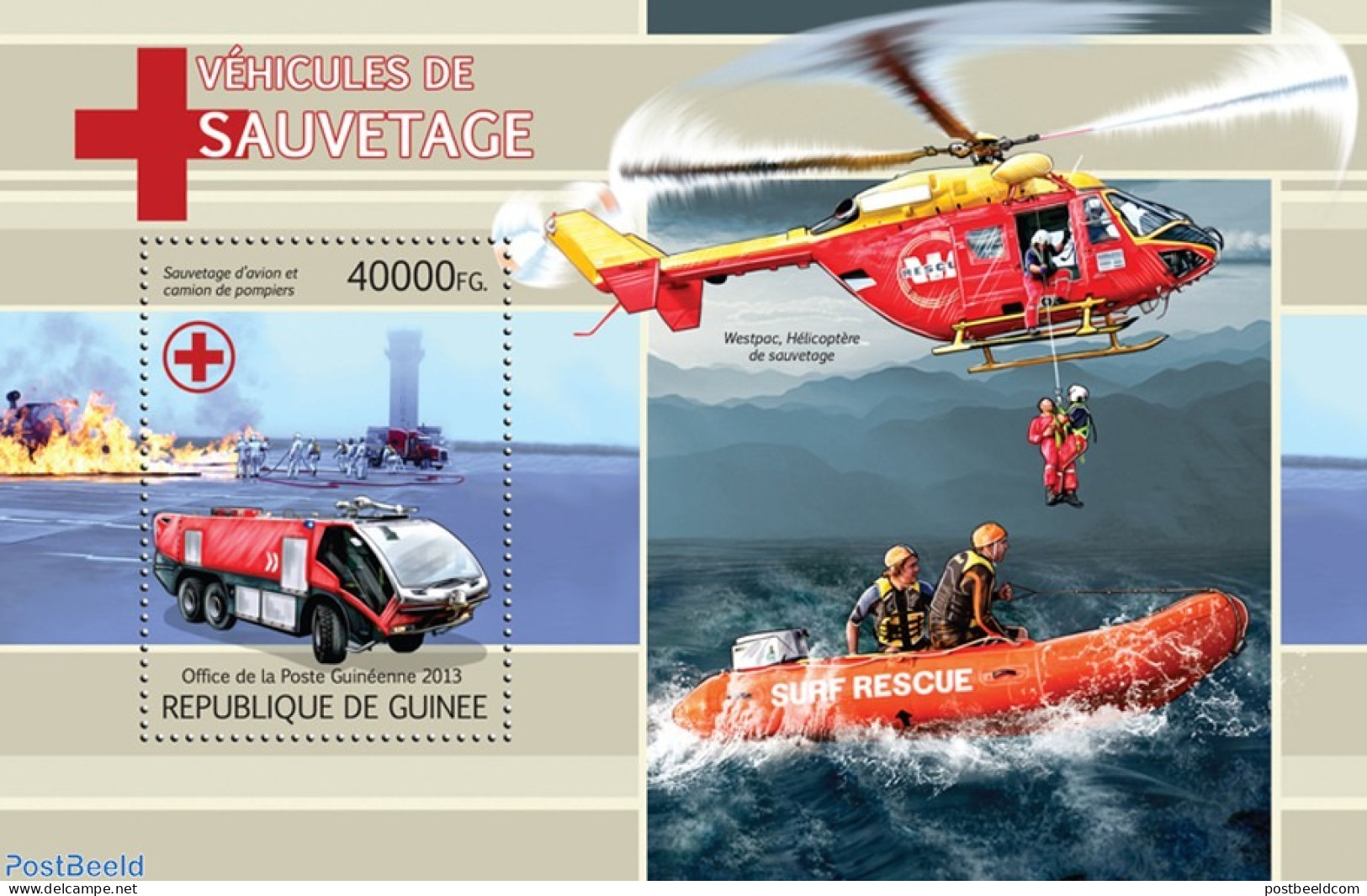 Guinea, Republic 2013 Special Transport, Mint NH, Transport - Automobiles - Helicopters - Aircraft & Aviation - Ships .. - Autos