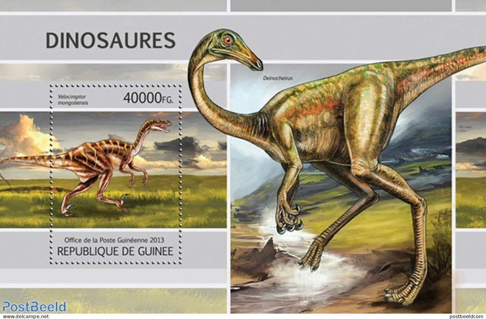 Guinea, Republic 2013 Dinosaurs, Mint NH, Nature - Prehistoric Animals - Prehistorisch