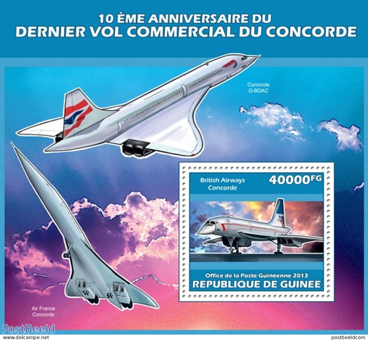 Guinea, Republic 2013 Concorde, Mint NH, Transport - Concorde - Aircraft & Aviation - Concorde