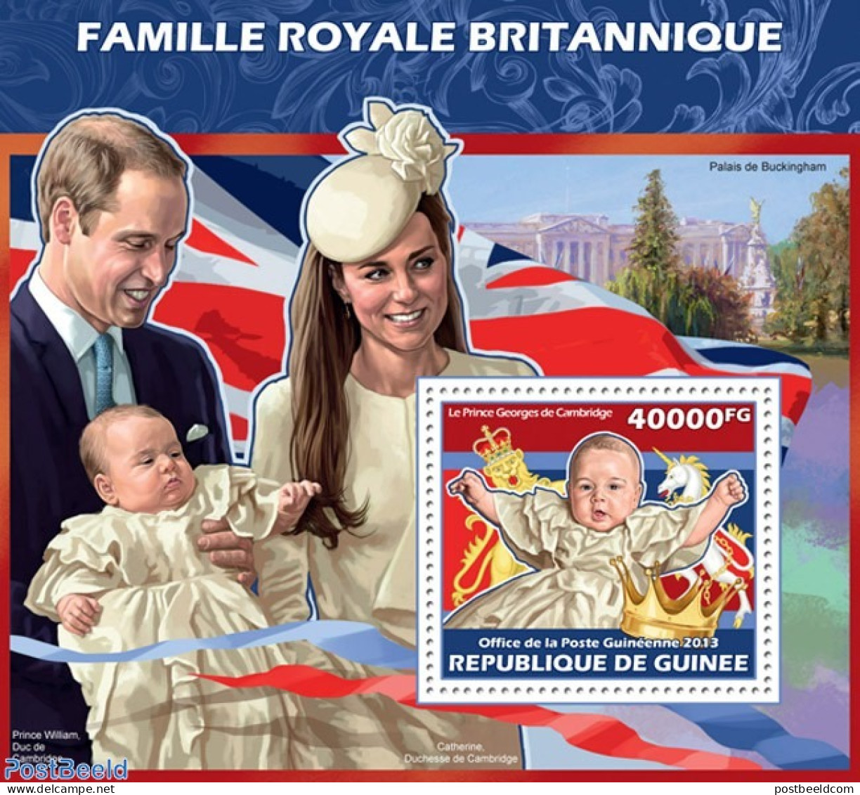 Guinea, Republic 2013 British Royal Family, Mint NH, History - Kings & Queens (Royalty) - Familles Royales