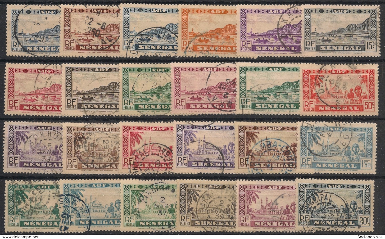 SENEGAL - 1935 - N°YT. 114 à 137 - Série Complète - Oblitéré / Used - Gebruikt