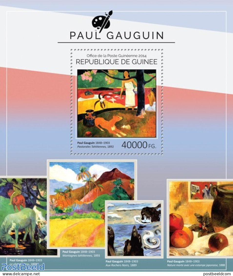 Guinea, Republic 2014 Paul Gauguin, Mint NH, Art - Paintings - Paul Gauguin - Andere & Zonder Classificatie