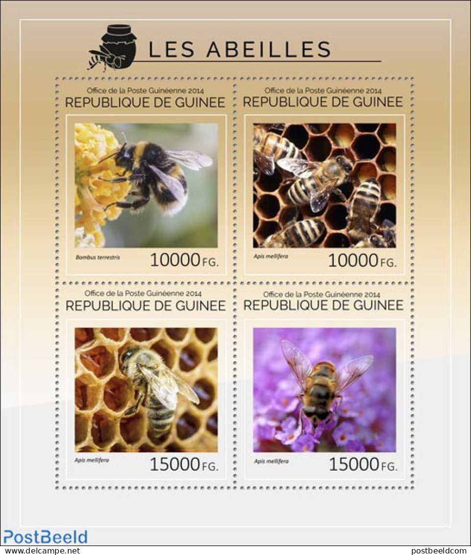 Guinea, Republic 2014 Bees, Mint NH, Nature - Bees - Sonstige & Ohne Zuordnung