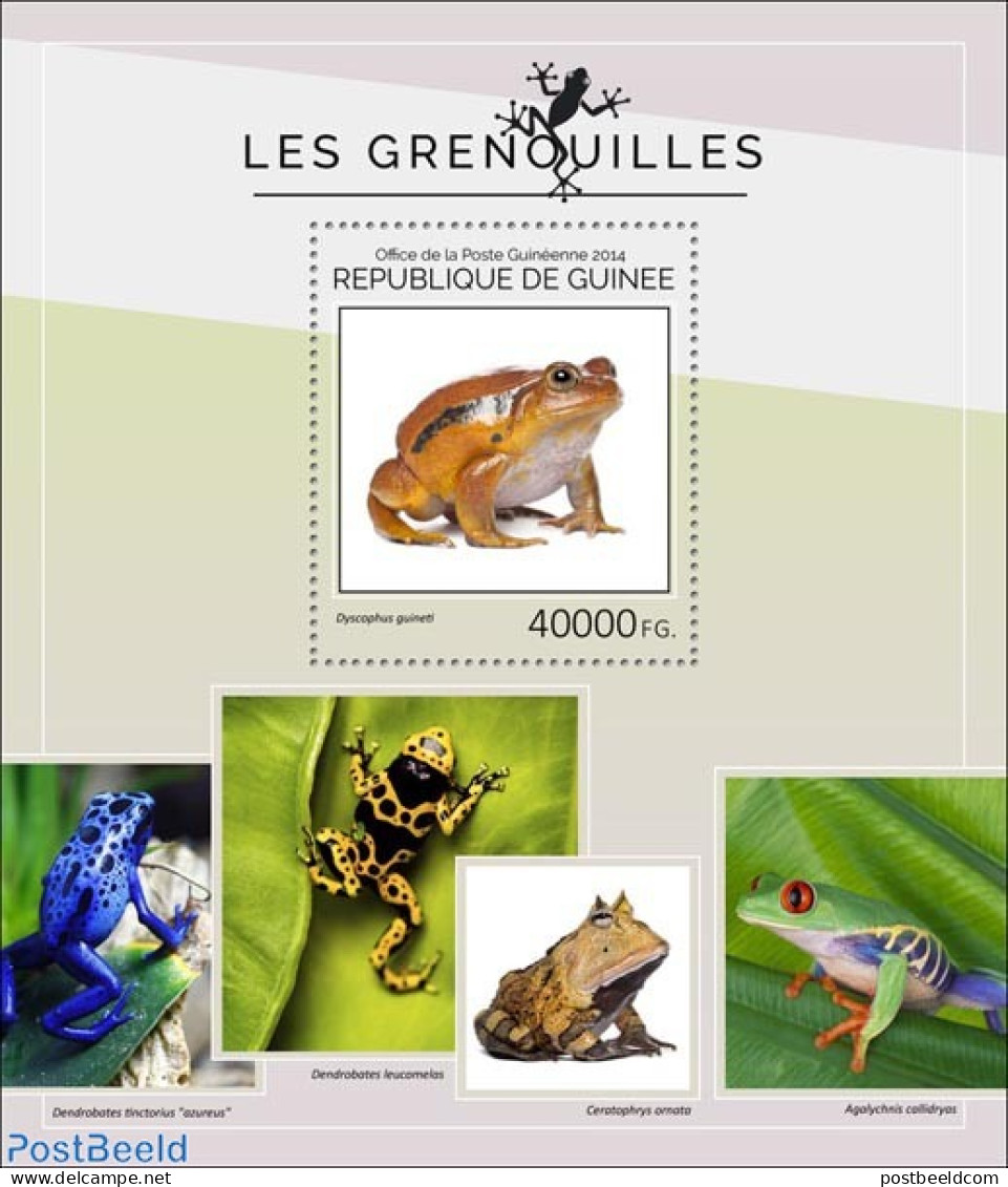Guinea, Republic 2014 Frogs, Mint NH, Nature - Frogs & Toads - Autres & Non Classés