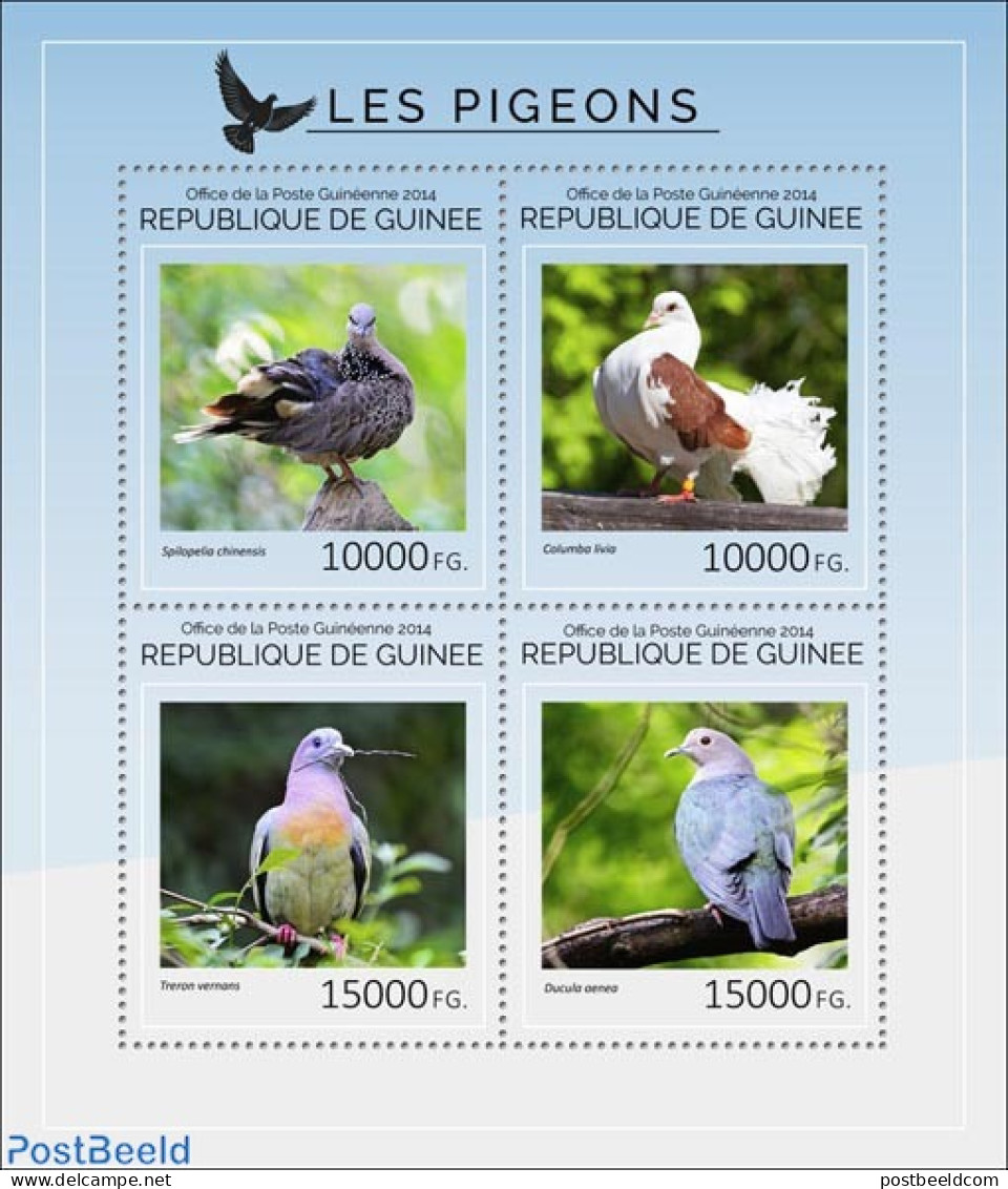 Guinea, Republic 2014 Pigeons, Mint NH, Nature - Pigeons - Other & Unclassified