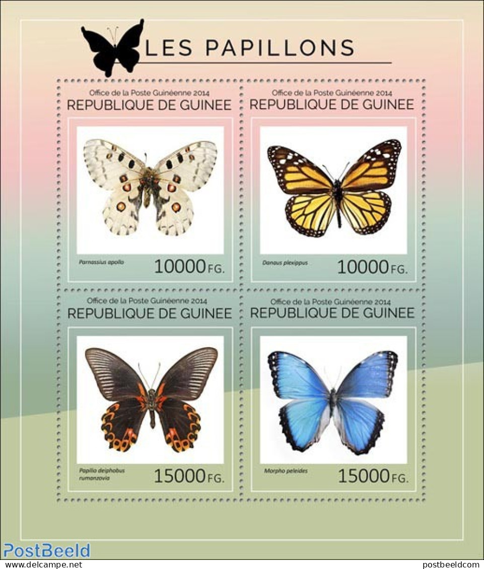 Guinea, Republic 2014 Butterflies, Mint NH, Nature - Butterflies - Otros & Sin Clasificación