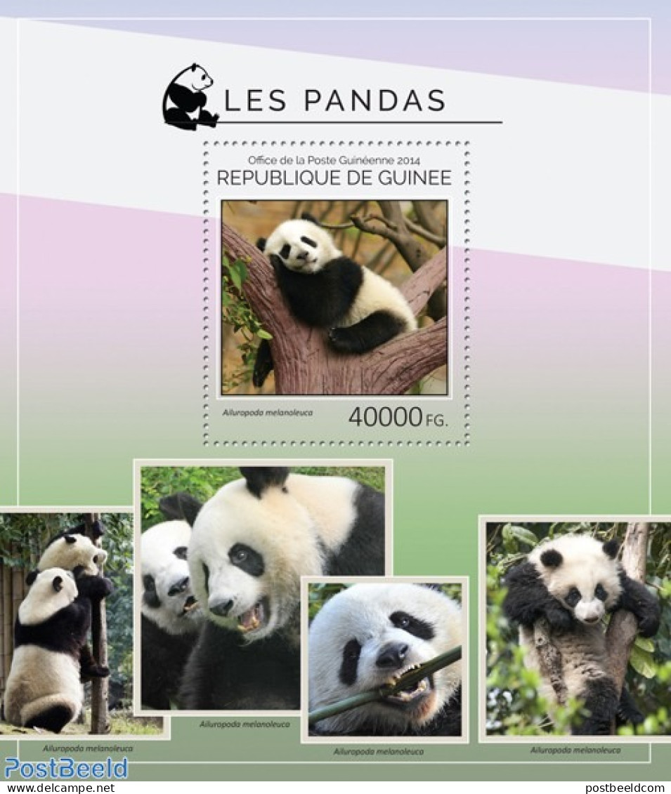Guinea, Republic 2014 Pandas, Mint NH, Nature - Pandas - Otros & Sin Clasificación