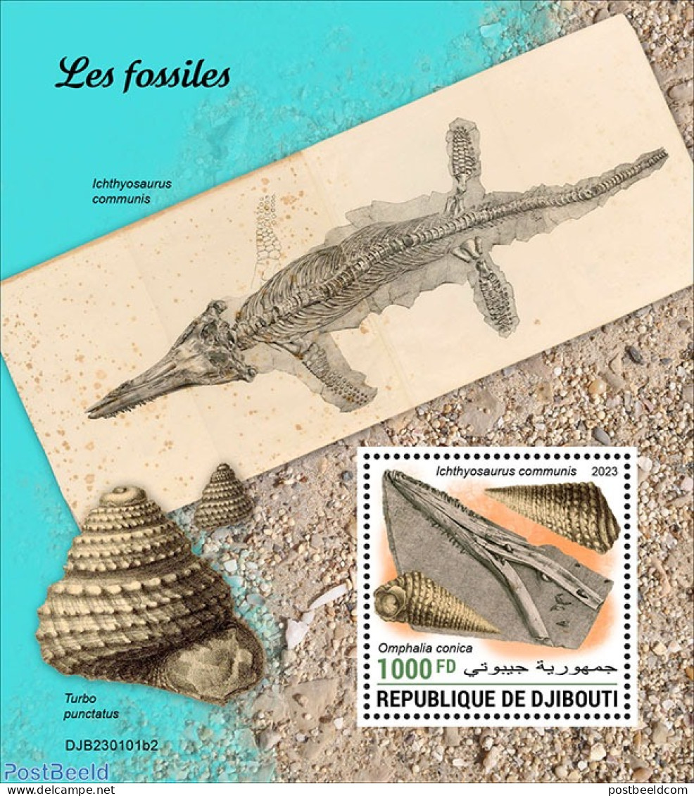 Djibouti 2023 Fossils, Mint NH, Nature - Prehistoric Animals - Shells & Crustaceans - Prehistory - Vor- U. Frühgeschichte
