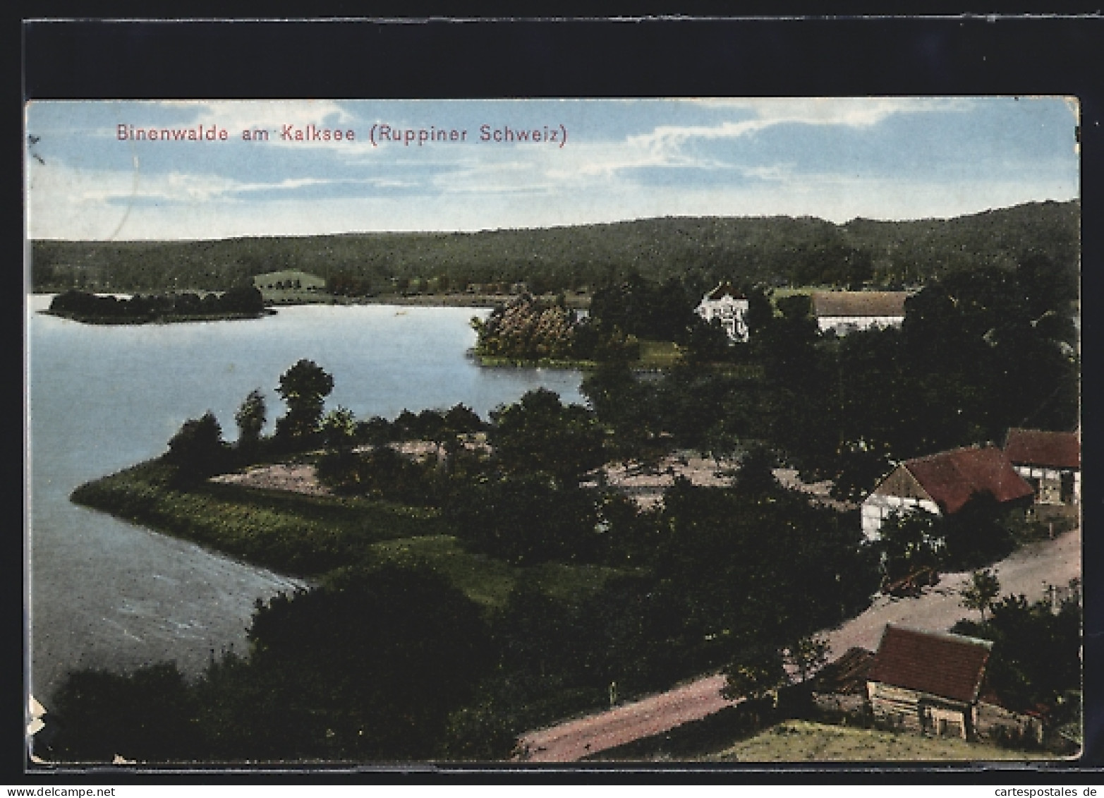 AK Binenwalde Am Kalksee, Teilansicht Vom Ort Mit See  - Andere & Zonder Classificatie