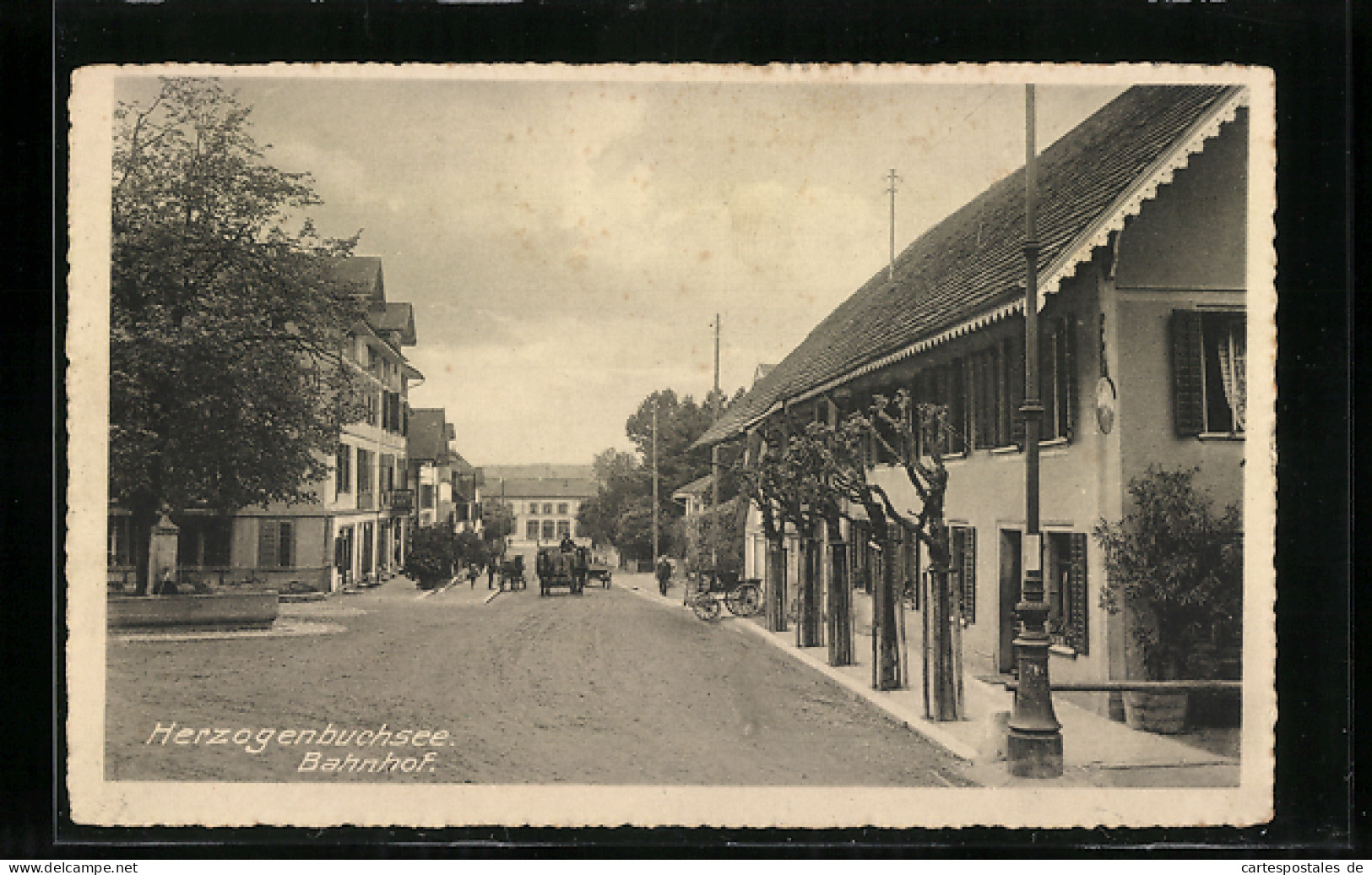 AK Herzogenbuchsee, Strassenpartie Am Bahnhof  - Herzogenbuchsee