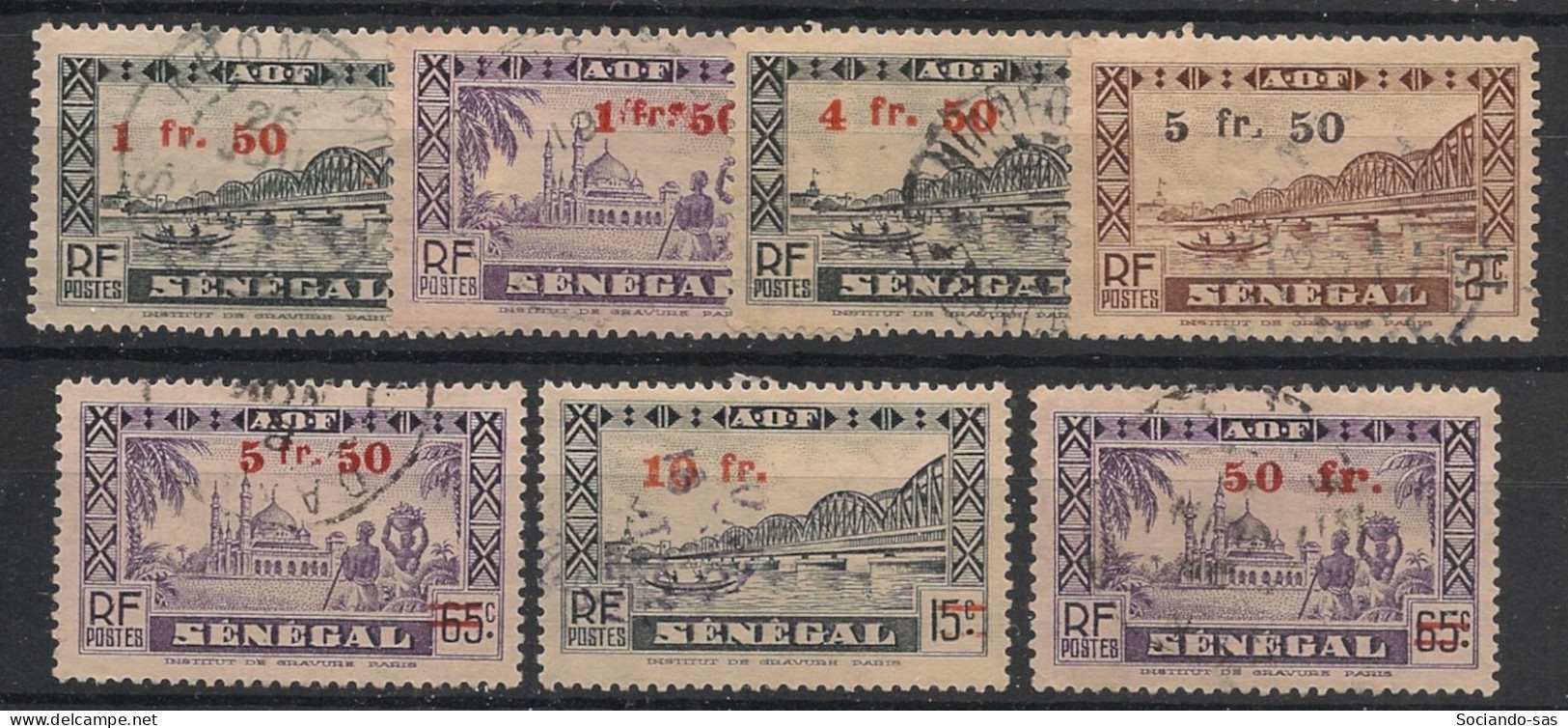 SENEGAL - 1944 - N°YT. 189 à 195 - Série Complète - Oblitéré / Used - Usados
