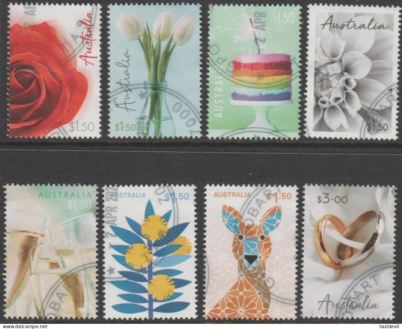 AUSTRALIA - USED 2024 $13.50 Special Occasions Set Of Eight. Five Sets Available, Postmarks Will Vary - Oblitérés