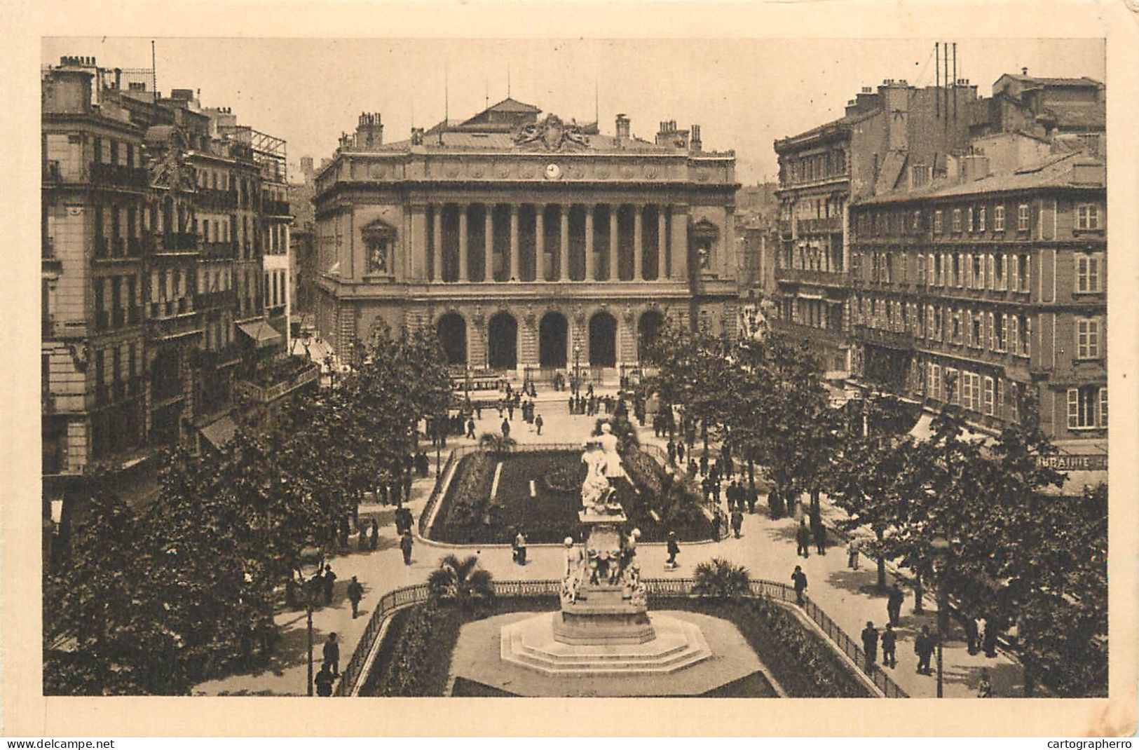 Postcard France Marseilles La Place De La Bourse - Unclassified