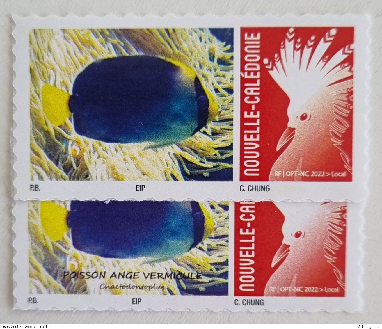 SERIE CAGOU PERSONNALISE LOGO POISSON ANGE VERMICULE 2024 ISSUE D'UNE FEUILLE DE 20 TIMBRES 1ER TIRAGE TB - Unused Stamps