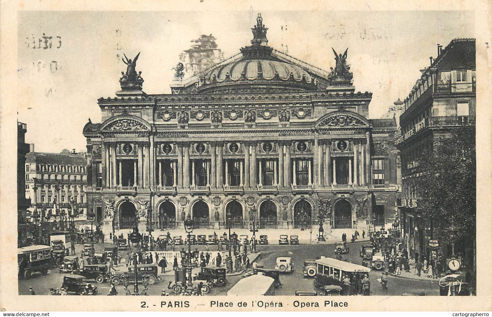 Postcard France Paris Opera Place - Andere Monumenten, Gebouwen