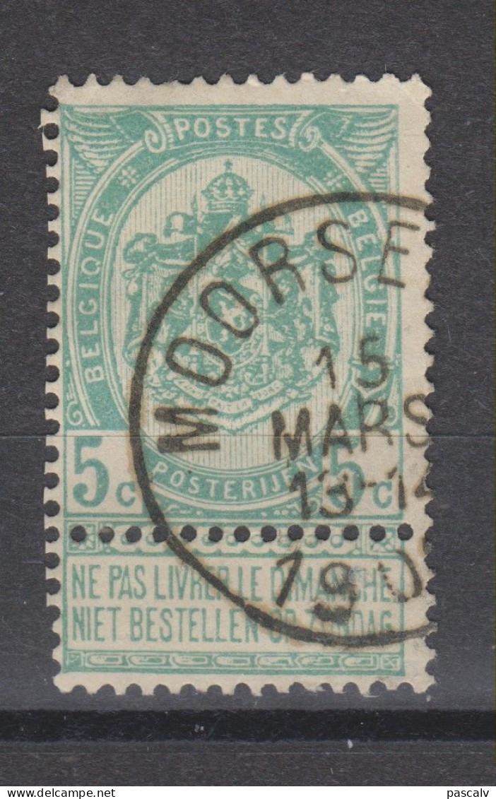COB 56 Oblitération Centrale MOORSEELE - 1893-1907 Armoiries