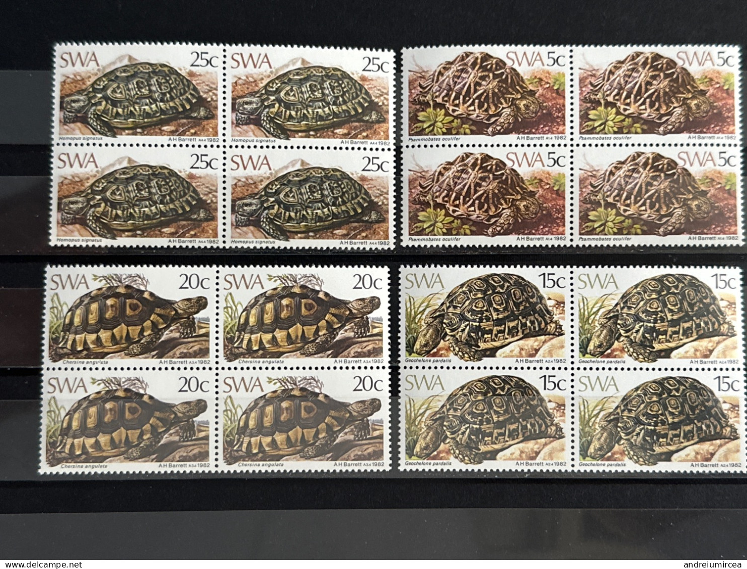 1982 SWA MNH Bloc De 4 - Turtles