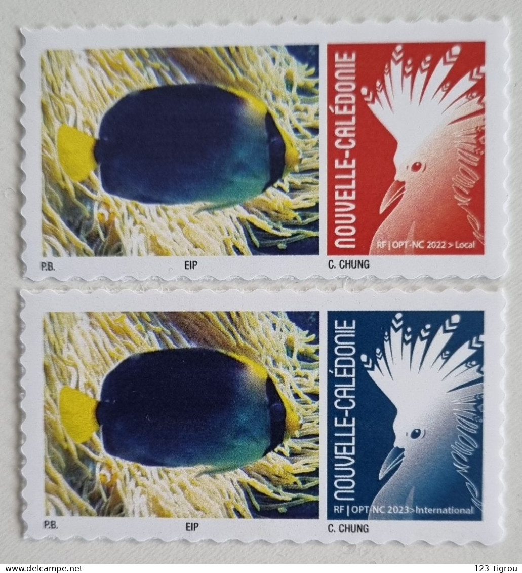 SERIE CAGOU PERSONNALISE LOGO POISSON ANGE VERMICULE 2024 ISSUE D'UNE FEUILLE DE 20 TIMBRES 2EME TIRAGE TB - Ongebruikt