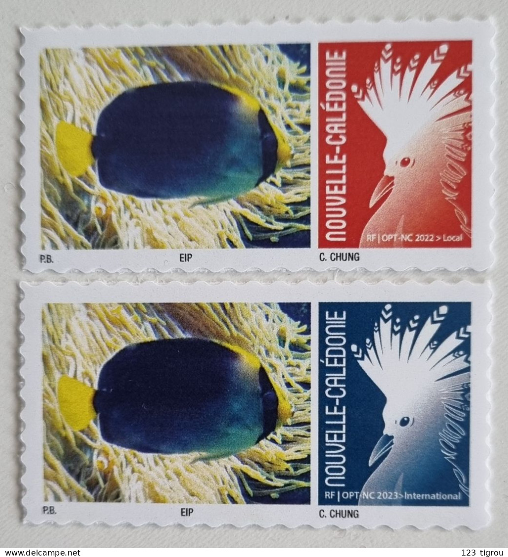 SERIE CAGOU PERSONNALISE LOGO POISSON ANGE VERMICULE 2024 ISSUE D'UNE FEUILLE DE 20 TIMBRES 2EME TIRAGE TB - Unused Stamps