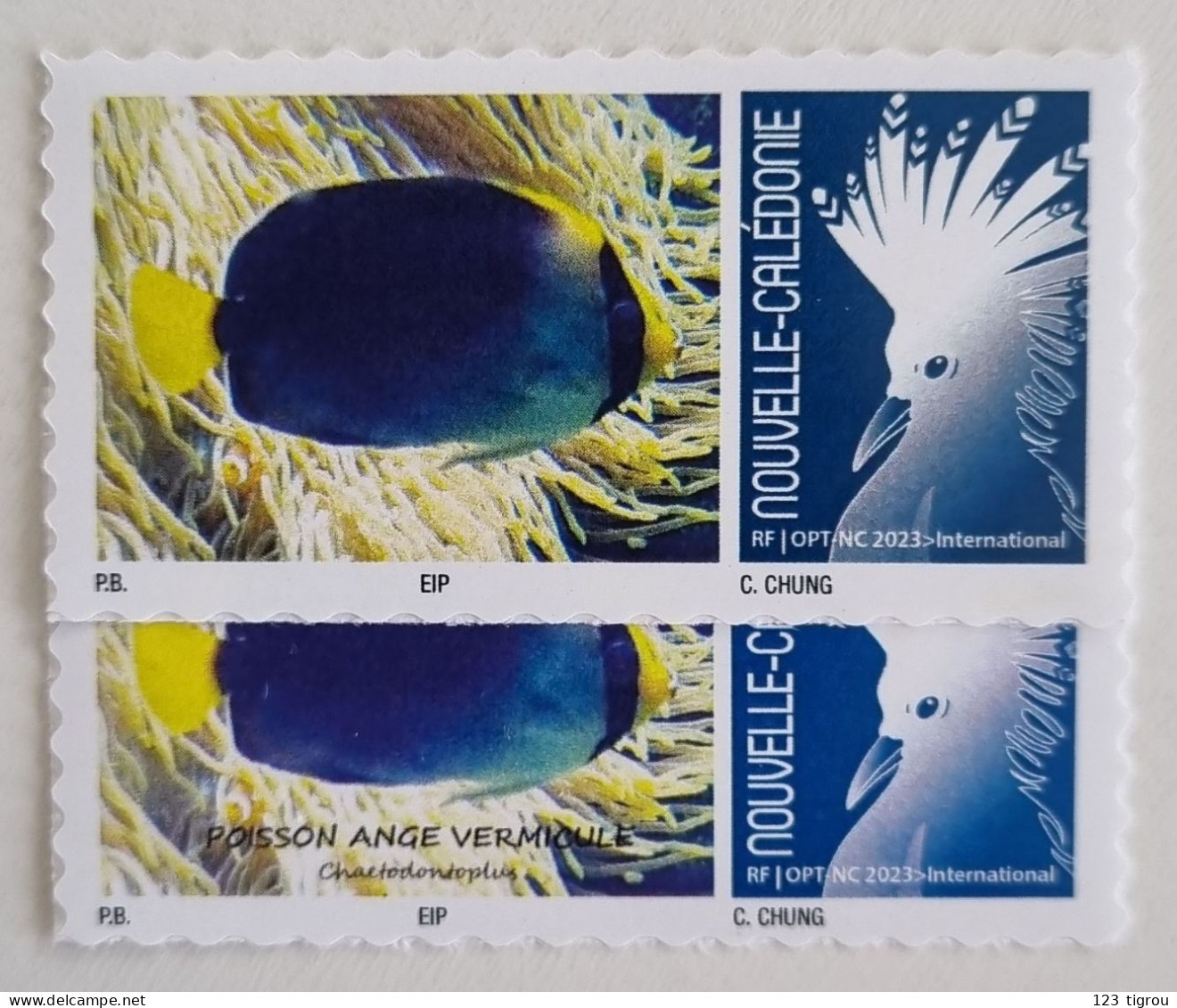 SERIE CAGOU PERSONNALISE LOGO POISSON ANGE VERMICULE 2024 ISSUE D'UNE FEUILLE DE 20 TIMBRES 2EME TIRAGE TB - Nuovi