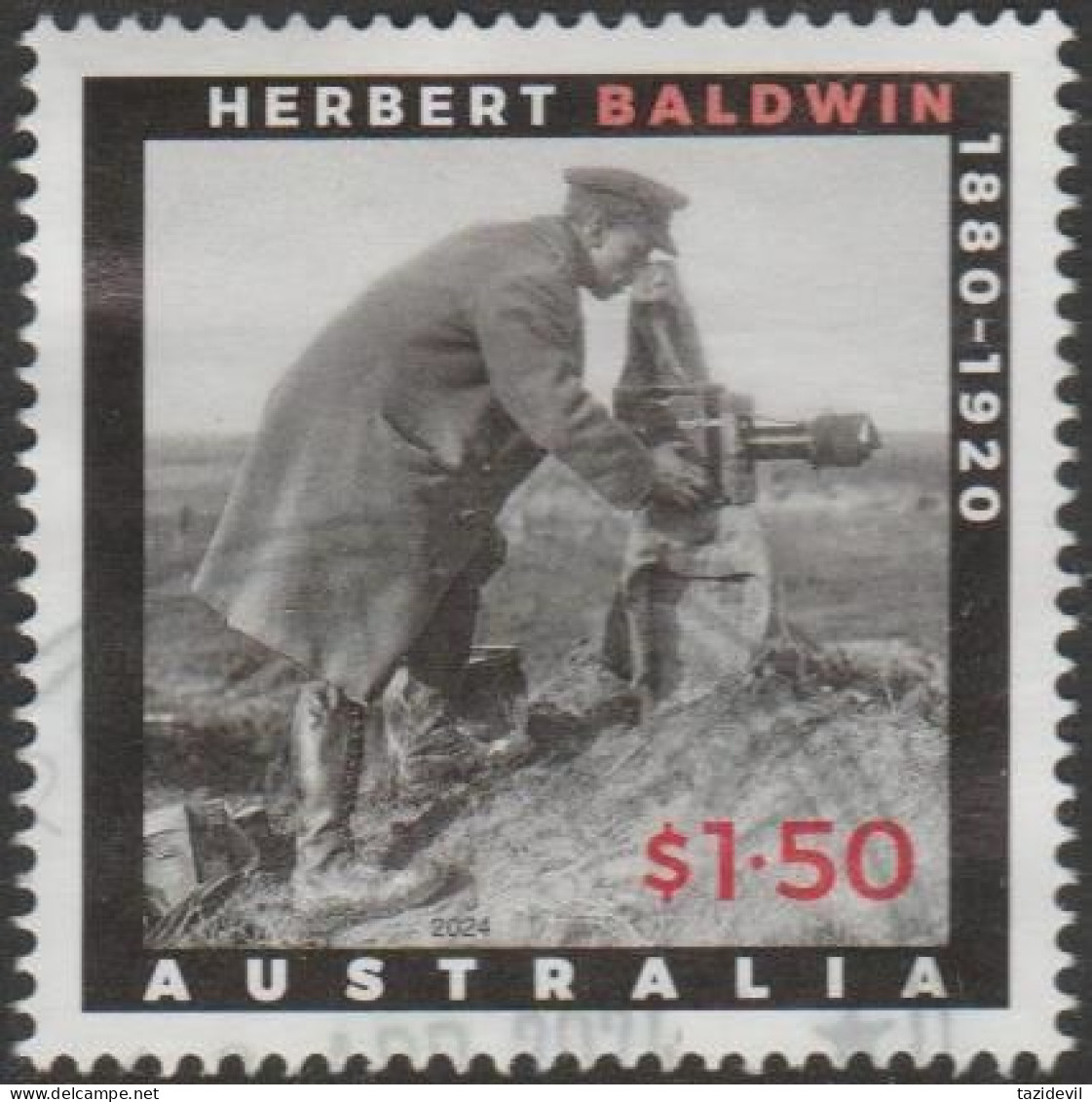 AUSTRALIA - USED 2024 $1.50 Anzac Day 2024 - Picturing War - Herbert Baldwin - Used Stamps