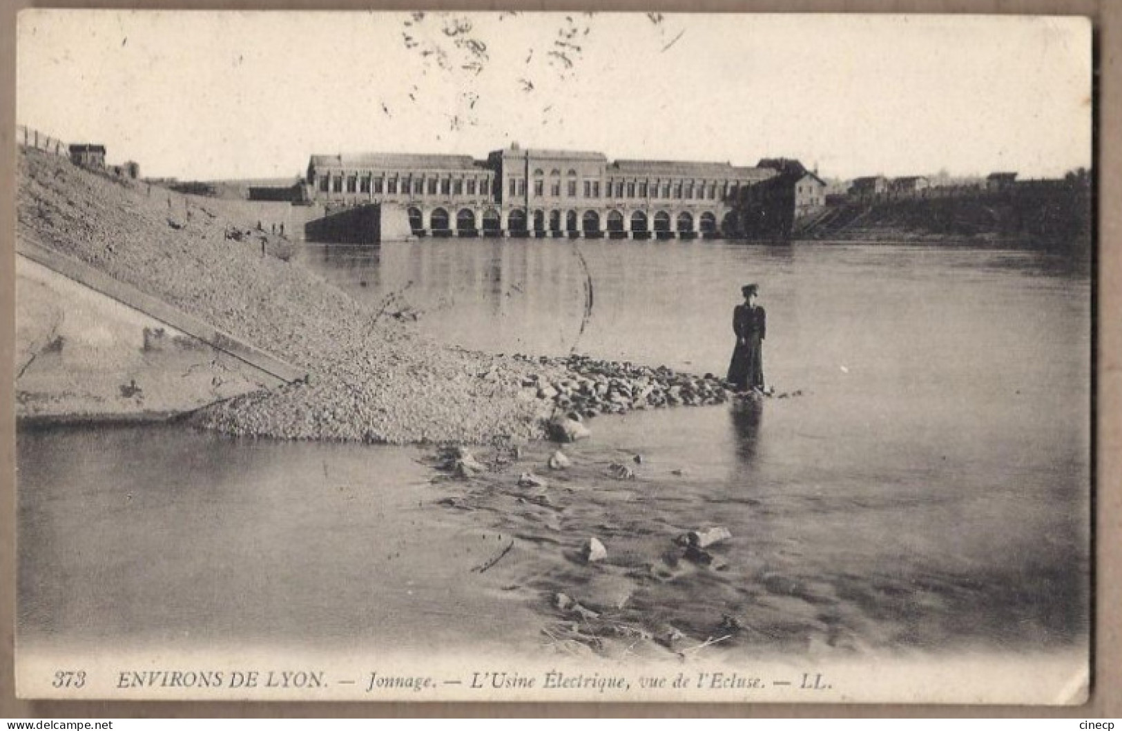 CPA 69 - JONNAGE - Environs De LYON L'Usine Electrique , Vue De L'Ecluse TB PLAN Cours D'eau Petite Animation INDUSTRIE - Altri & Non Classificati