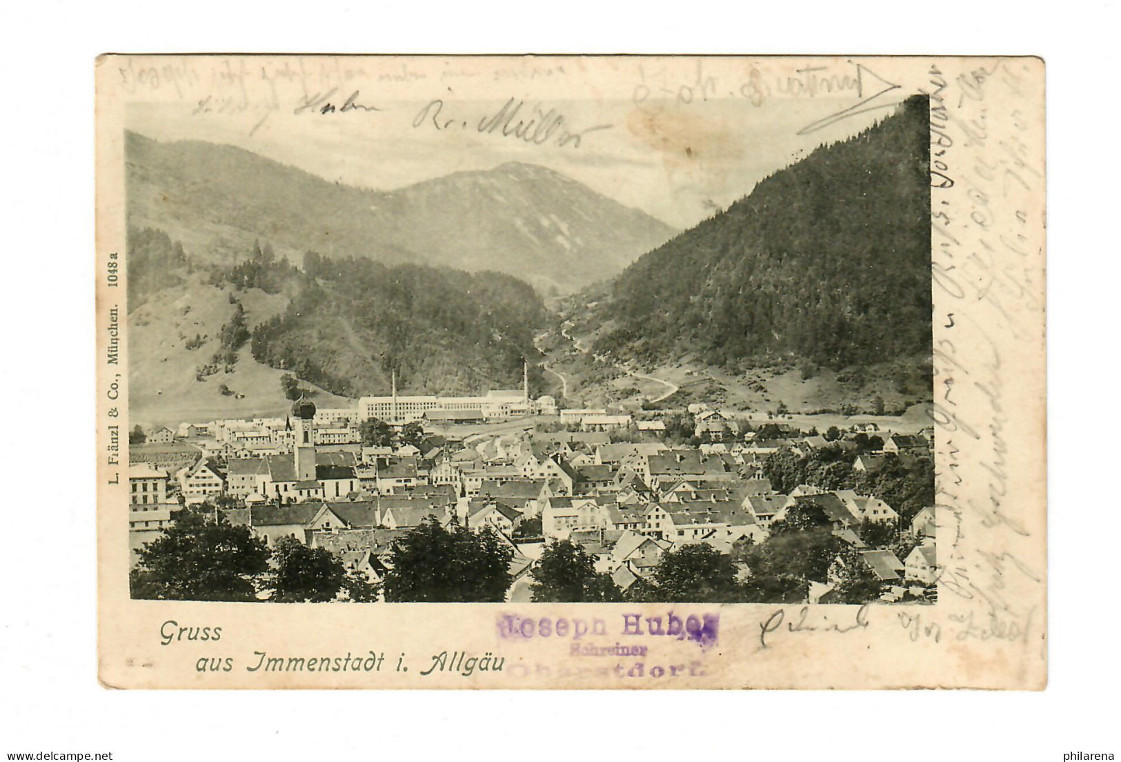Ansichtskarte Immenstadt/Oberstdorf Nach Kreuzlingen, 1902, Nachgebühr - Lettres & Documents