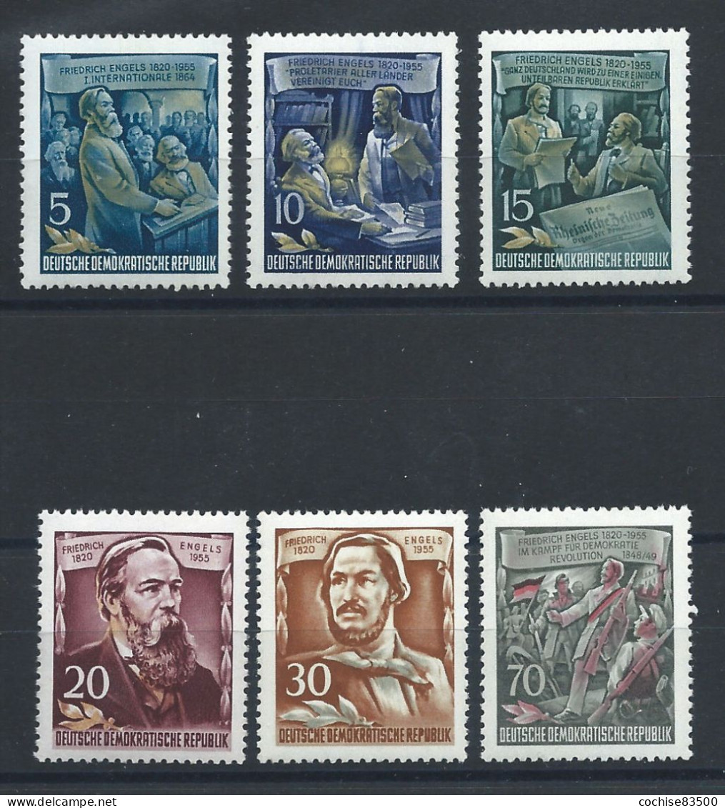 Allemagne RDA N°216/21** (MNH) 1955 - Naissance De Eriedrich Engels - Ongebruikt