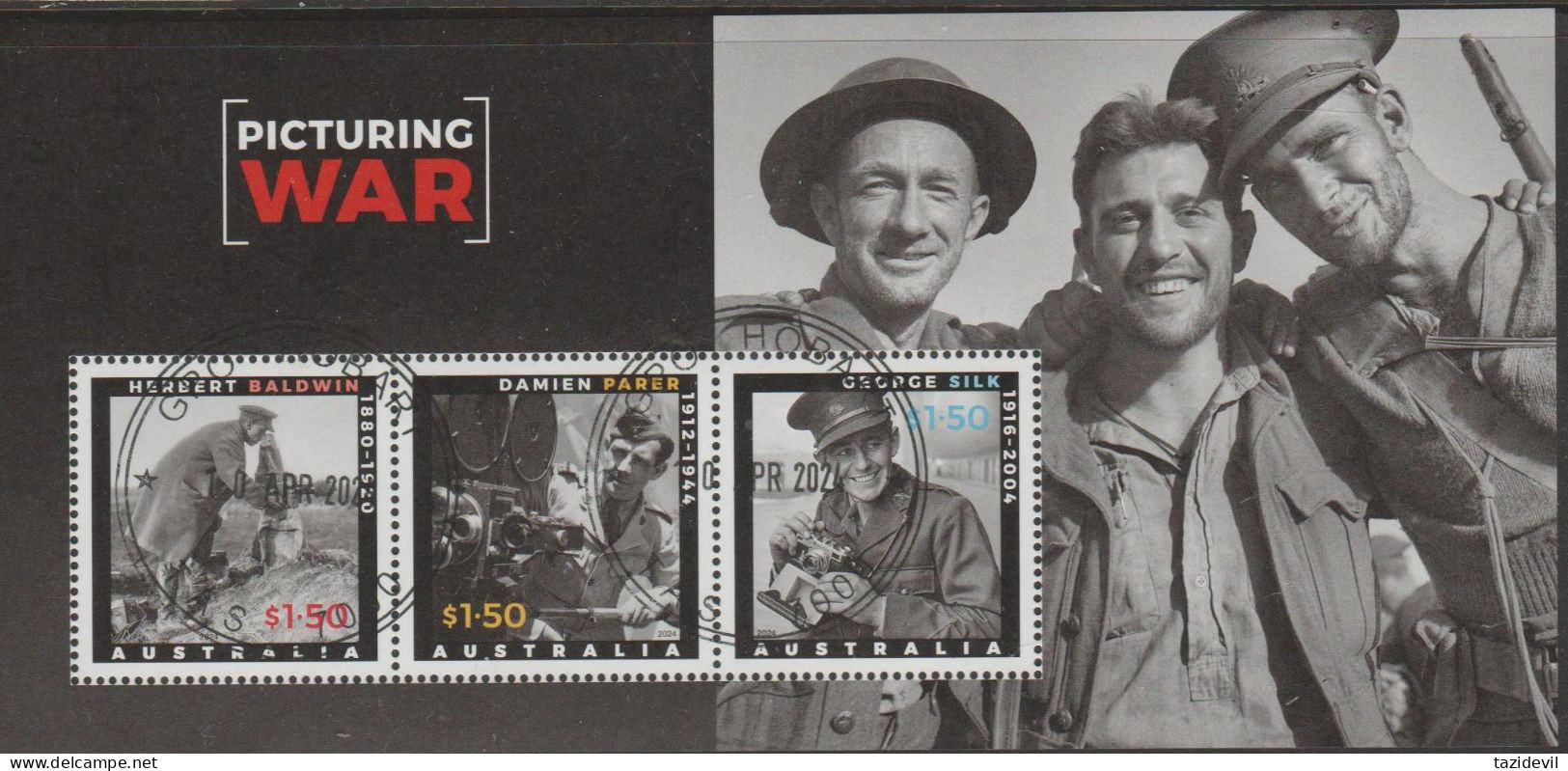 AUSTRALIA - USED 2024 $4.50 Anzac Day 2024 - Picturing War - Souvenir Sheet - Used Stamps
