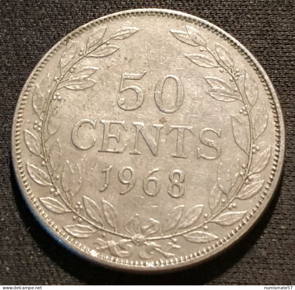 Pas Courant - LIBERIA - 50 CENTS 1968 - KM 17a.2 - Liberia