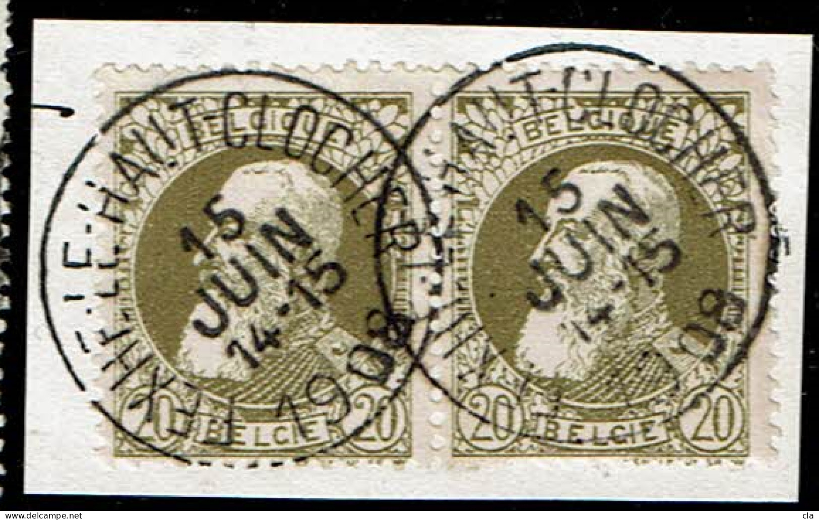 Frgt  75 Paire Sans Bdl  Obl   Fexhe-Le-Haut-Clocher  + 8 X 2 - 1905 Barbas Largas