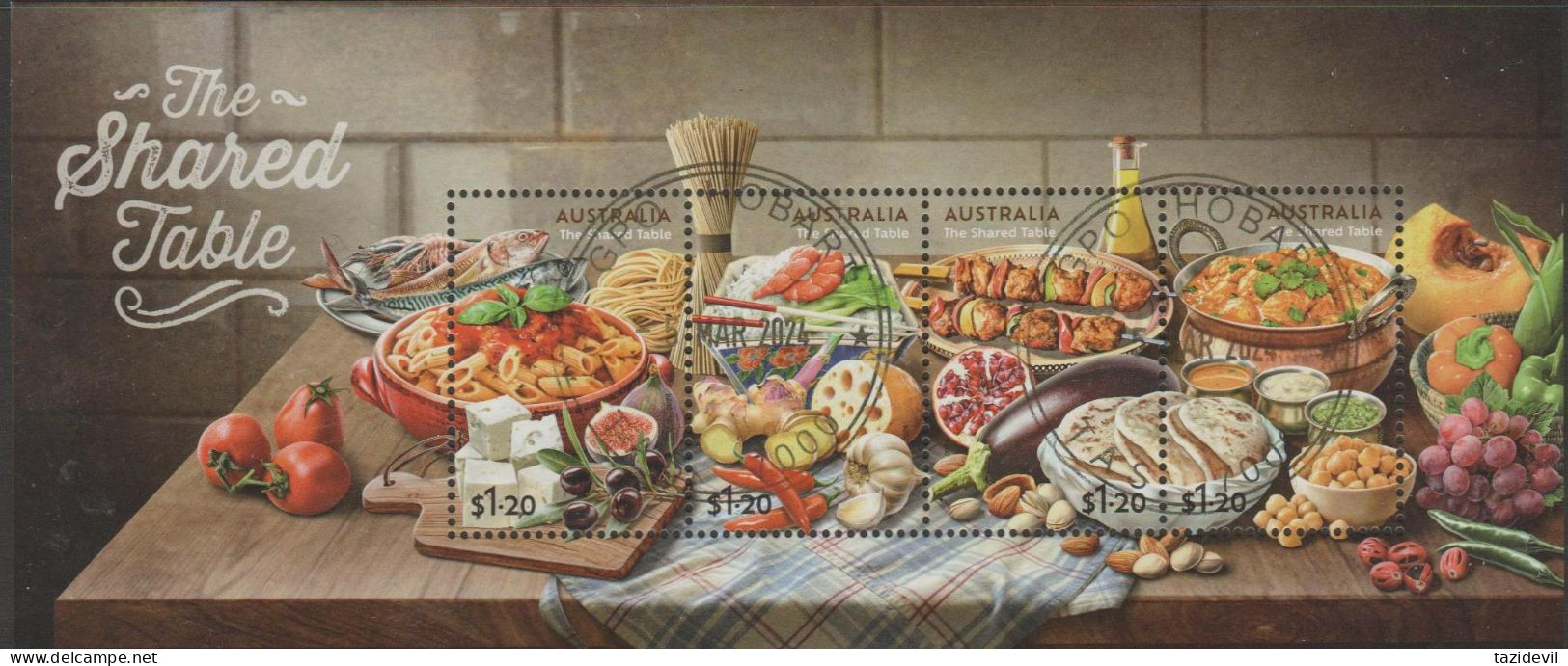 AUSTRALIA - USED 2024 $4.80 The Shared Table Souvenir Sheet - Oblitérés