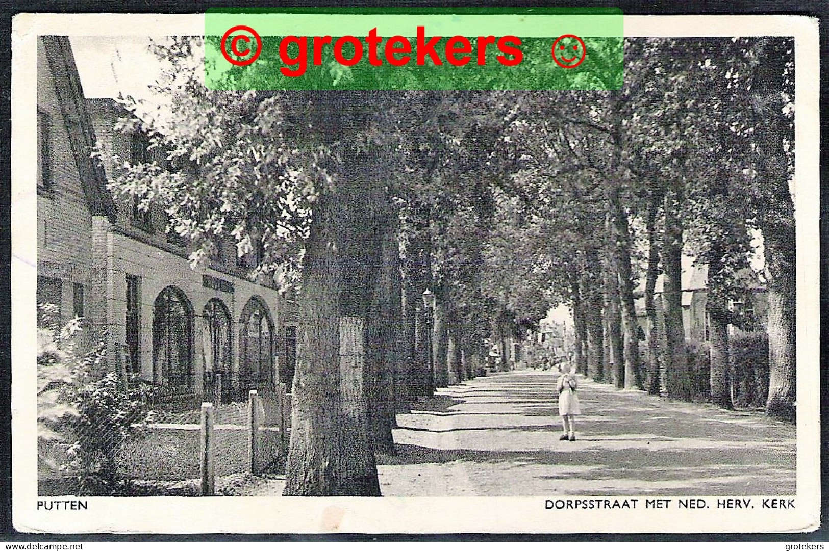 PUTTEN Dorpsstraat Met N.H. Kerk 1950 - Putten