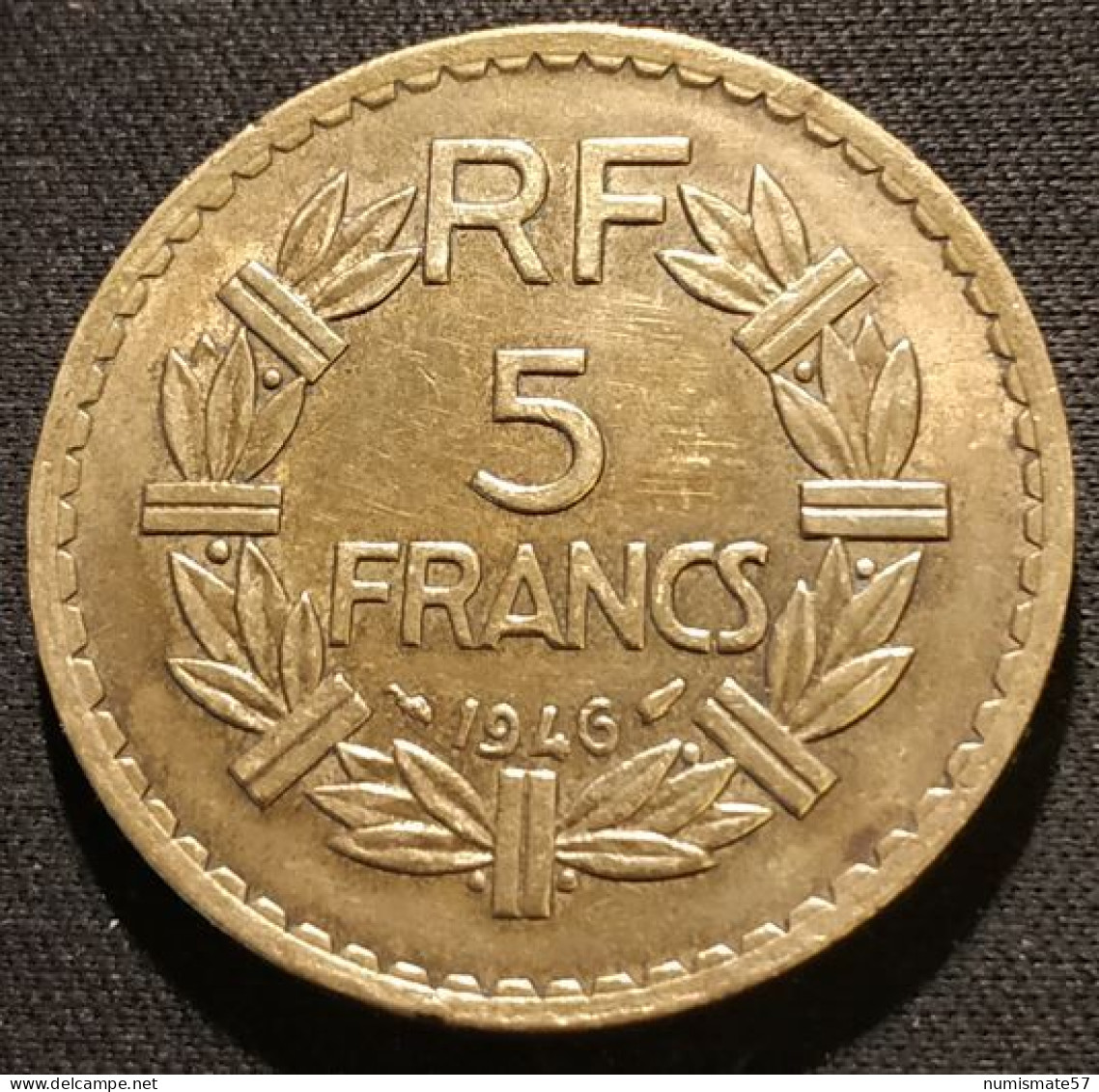 FRANCE - 5 FRANCS 1946 - Lavrillier - Bronze-aluminium - Gad 761 - KM 888a.2 - 5 Francs