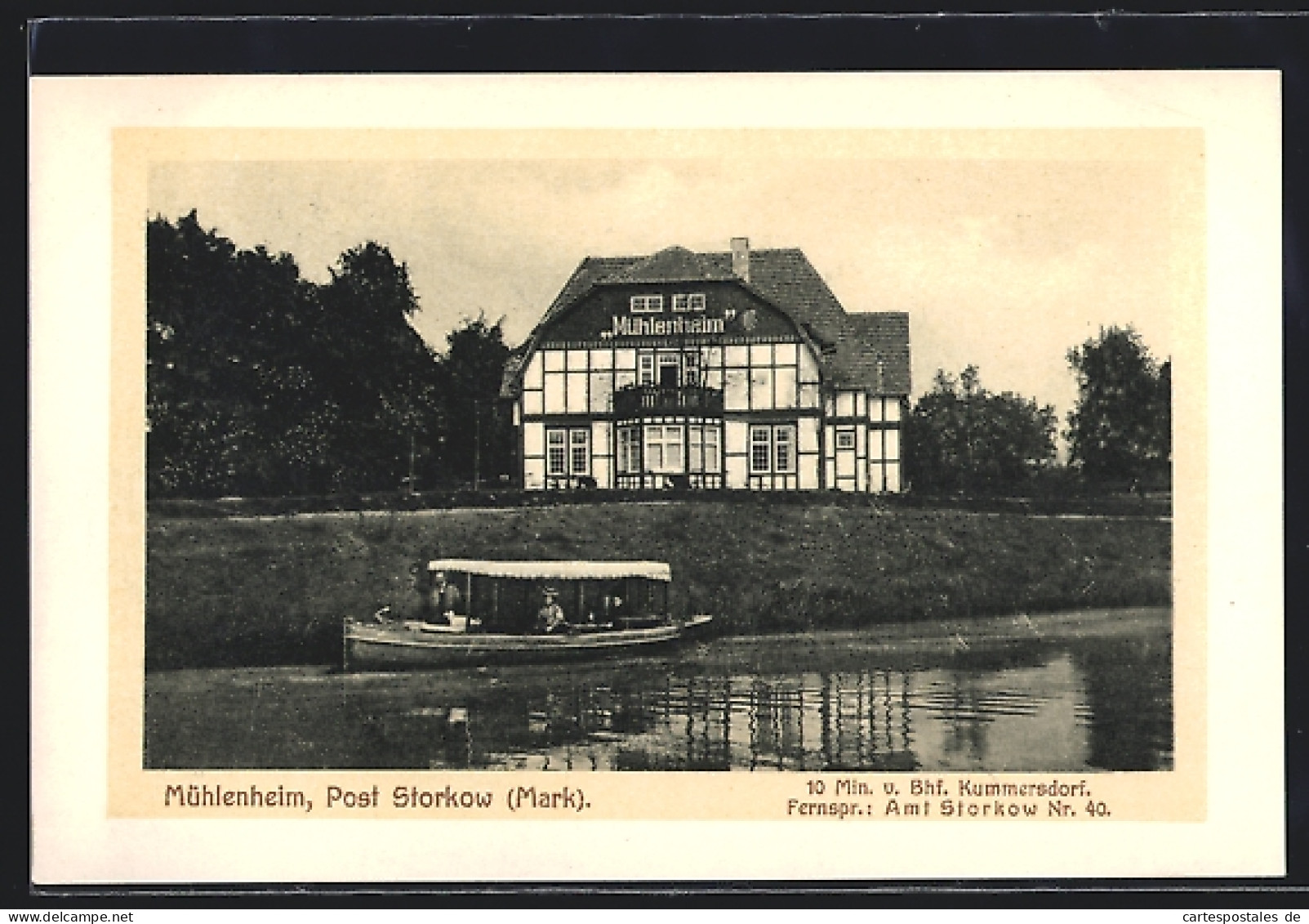 AK Kummersdorf /Storkow, Blick Auf Gasthaus Mühlenheim  - Storkow