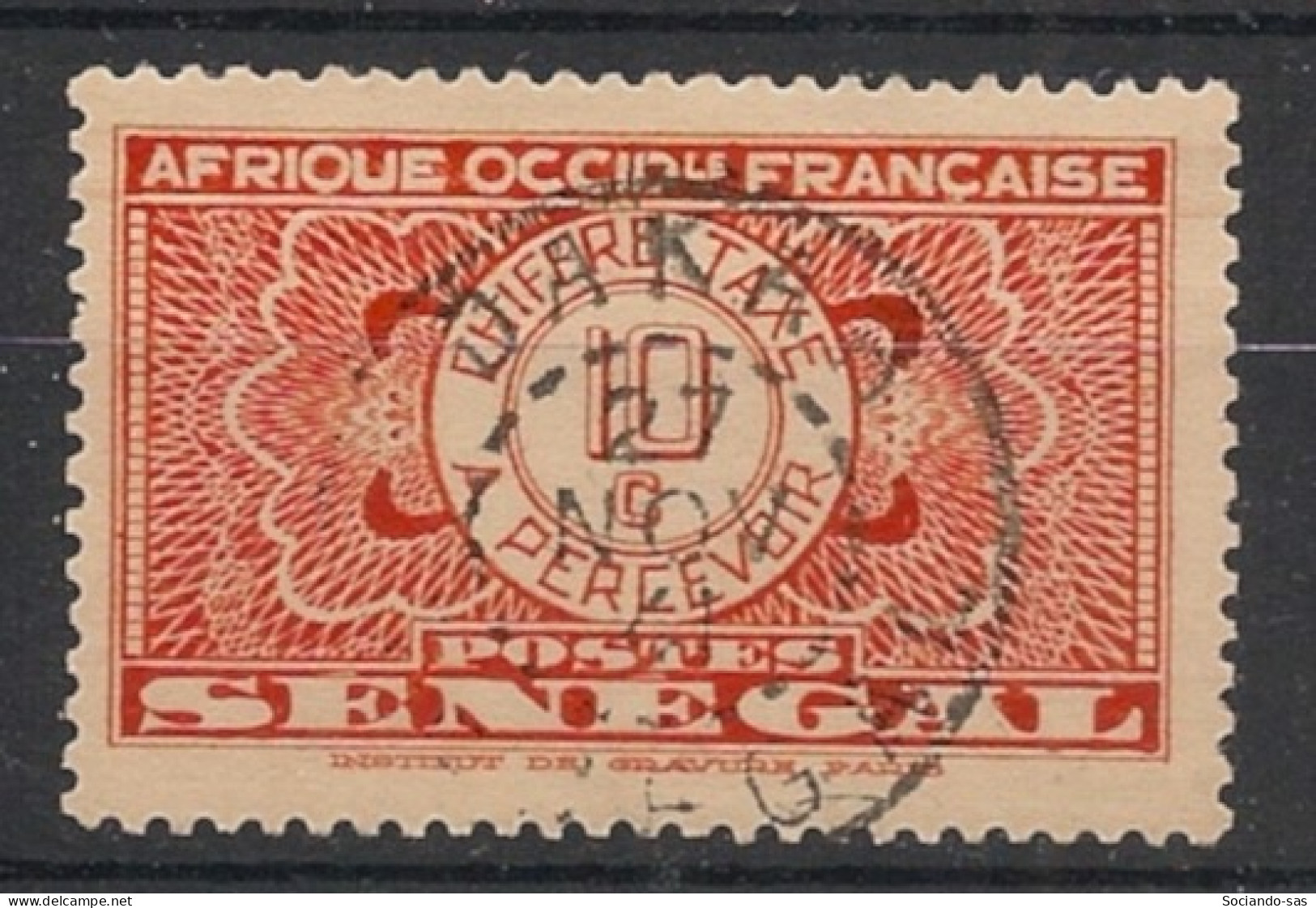 SENEGAL - 1935 - Taxe TT N°YT. 23 - 10c Rouge - Oblitéré / Used - Usados