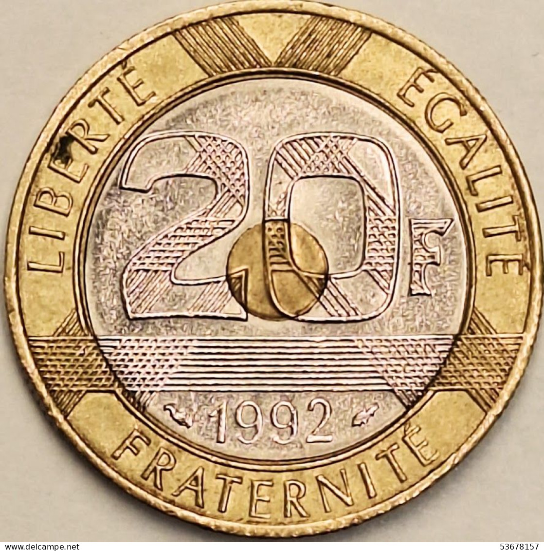 France - 20 Francs 1992, KM# 1008.2 (#4358) - 20 Francs