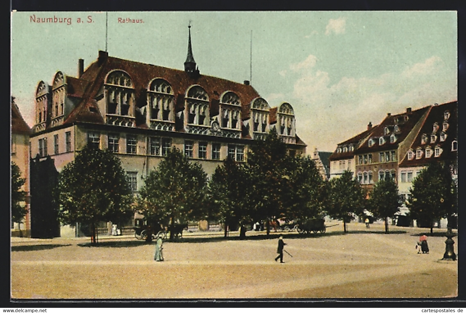 AK Naumburg A. S., Strassenpartie Vor Rathaus  - Naumburg (Saale)