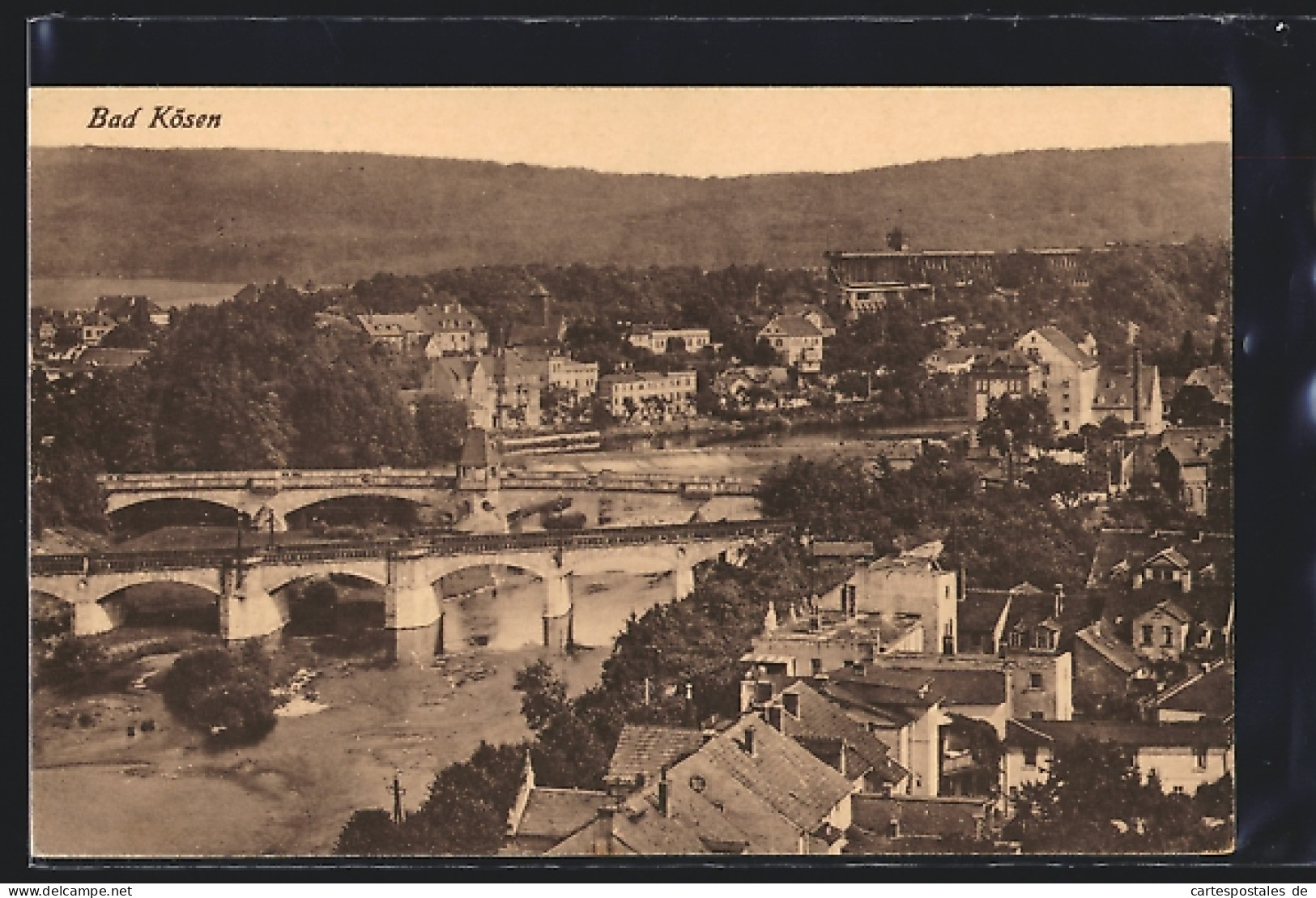 AK Bad Kösen, Ortsansicht Mit Fluss Und Brücken  - Bad Koesen