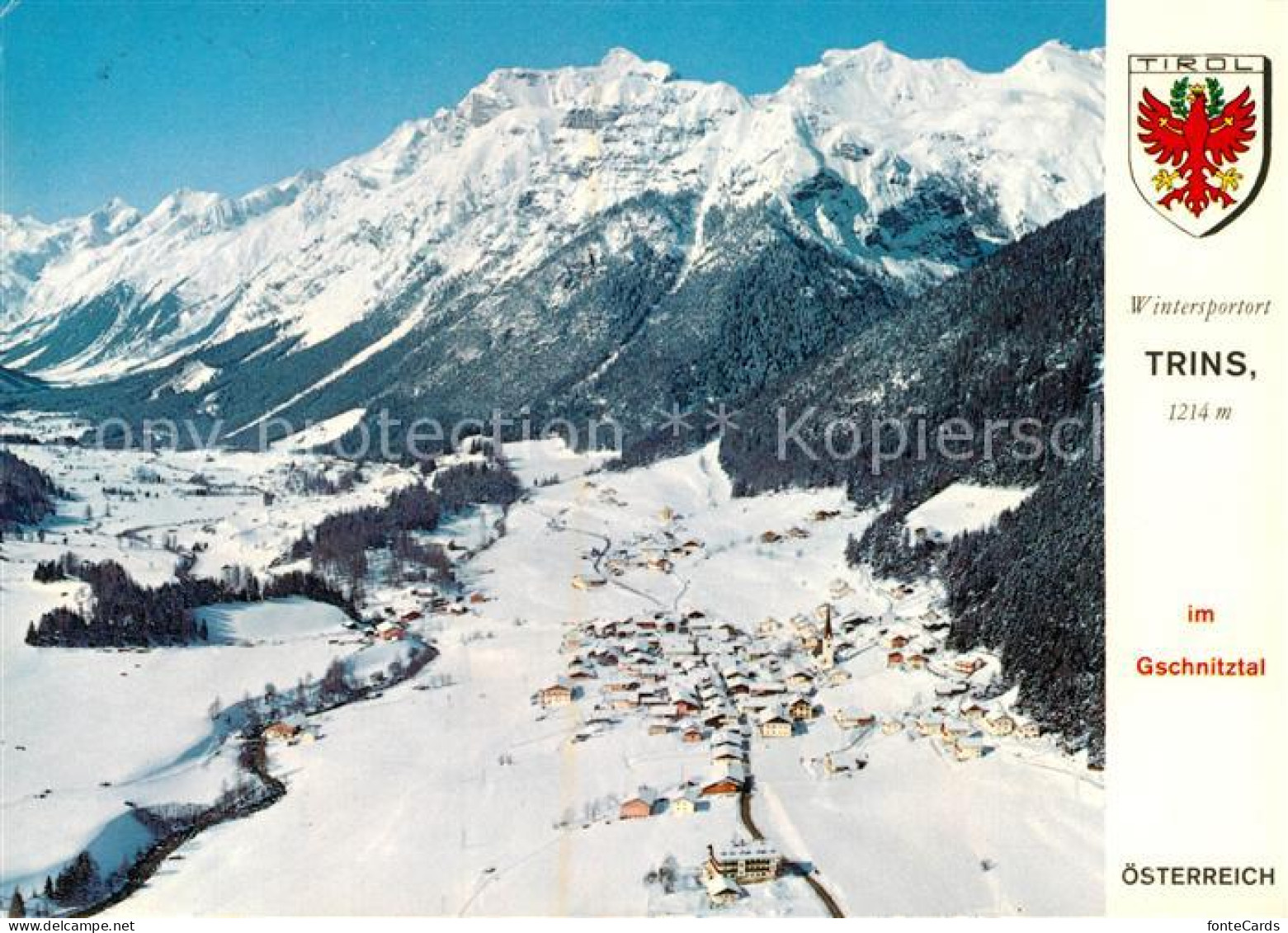 13232841 Trins GR Wintersportplatz Gschnitztal Mit Kirchdachspitze Alpen Flieger - Other & Unclassified